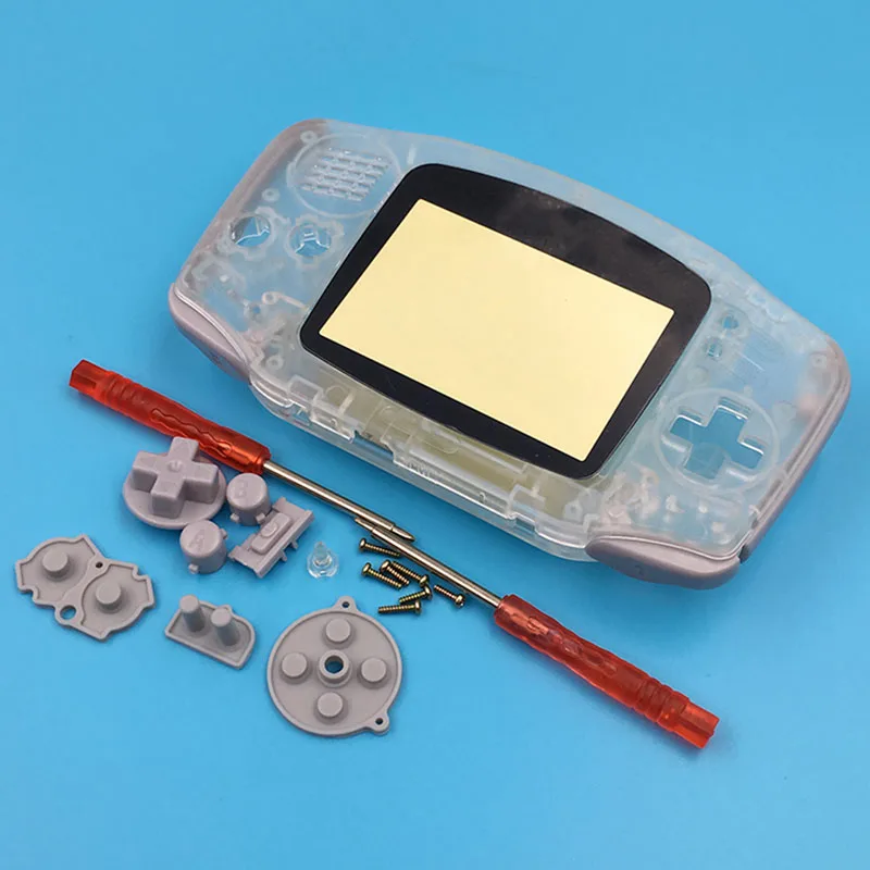 Для Gameboy Advance Shell полный корпус оболочка корпуса для Nintendo GBA Корпус чехол - Цвет: Transparent