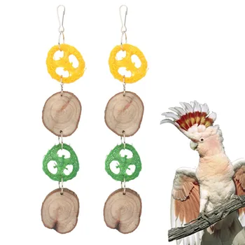 

Bird Toys For African Grey Parrots Loofah Accessories Supplies Cockatiel Perch Budgie Parakeet Cage Decoration vogelspeelgoed