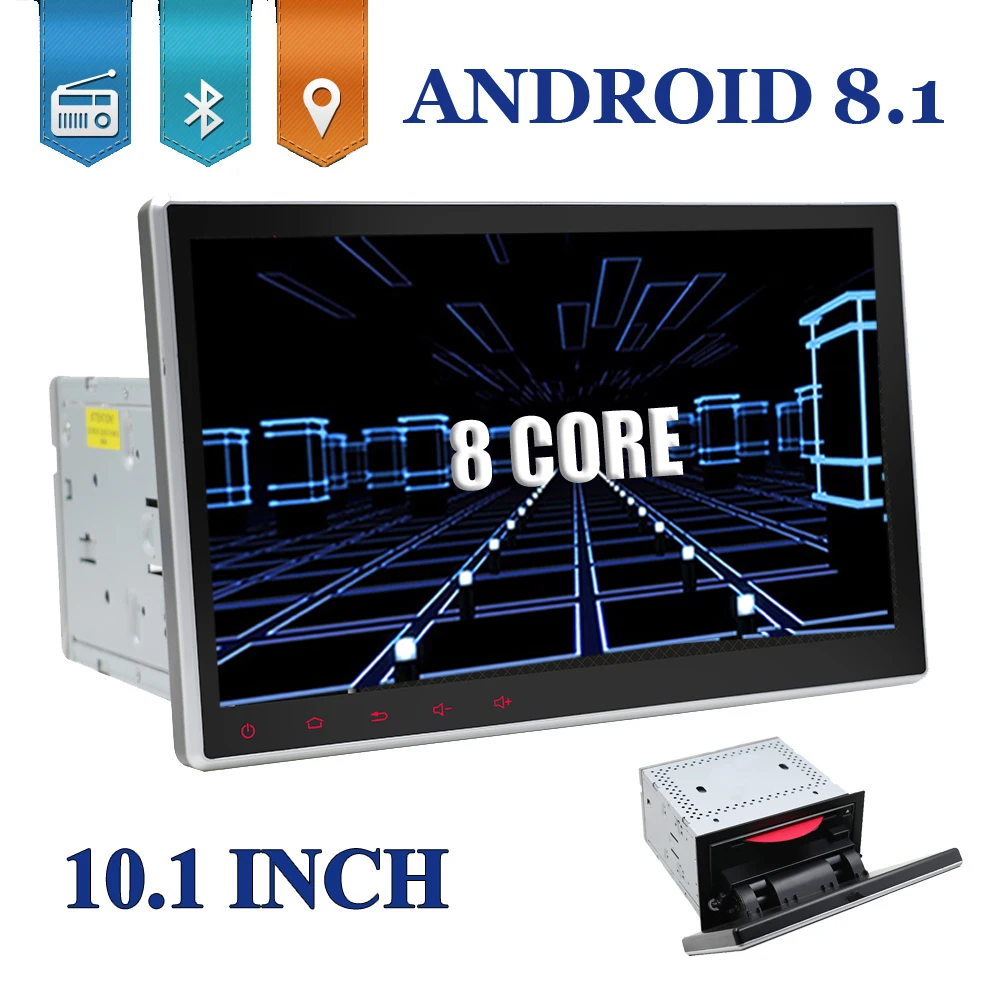 10,1 дюймов Универсальный 2 din Автомобильный dvd-плеер Android 9,0 Octa 8 Core 1080P Авторадио Стерео радио gps навигация рулевое колесо wifi