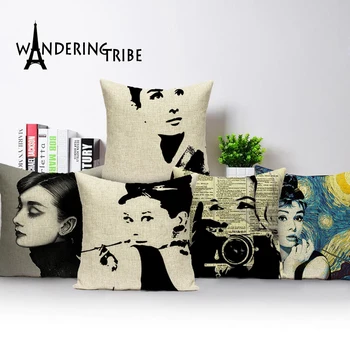 

NICE Square colorful Home Cushion Decorative soft seat car Covers linen pink white portrait fresh suit cushion almohada