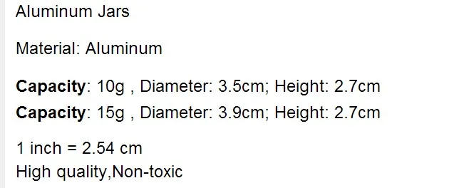 Frasco de Alumínio Creme para os Olhos Preto Vazio Pequeno Lábio Óleo Cosméticos Garrafa Recarregável Batom Viagem Conjunto Loção Lata Recipientes 50 Pçs 10g 15g 3 Cheap Garrafas reutilizáveis