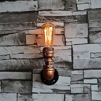 

Retro Waterpipe Wall Lamp Restaurant Shop Bar Home Industrial Vintage Deco Wall Light Wandlamp AC90V-260V E27 Fixtures