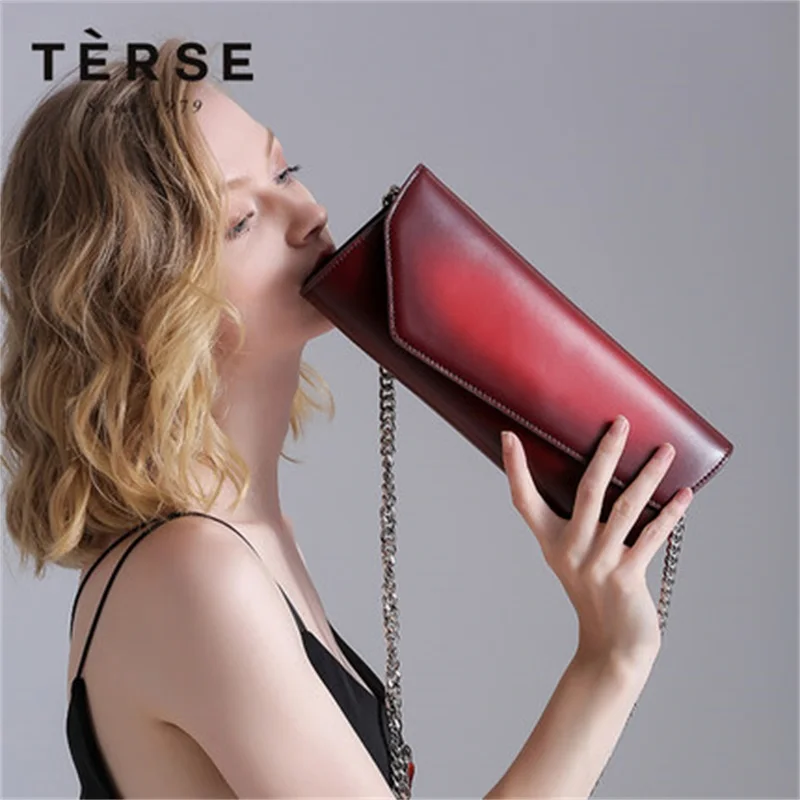 Design 9166 Frauen Handgemachte Grey Portfolio Handtasche brand Leder Geldbörse Vintage Für red Terse Lila Blue Damen Calfhide Exklusives Tasche Logo paqw5Of