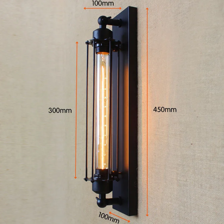 Wholesale New Industrial style Retro vintage sole head of a bed Outlets lobby hotel bedroom Antique bronze decorative wall lamp