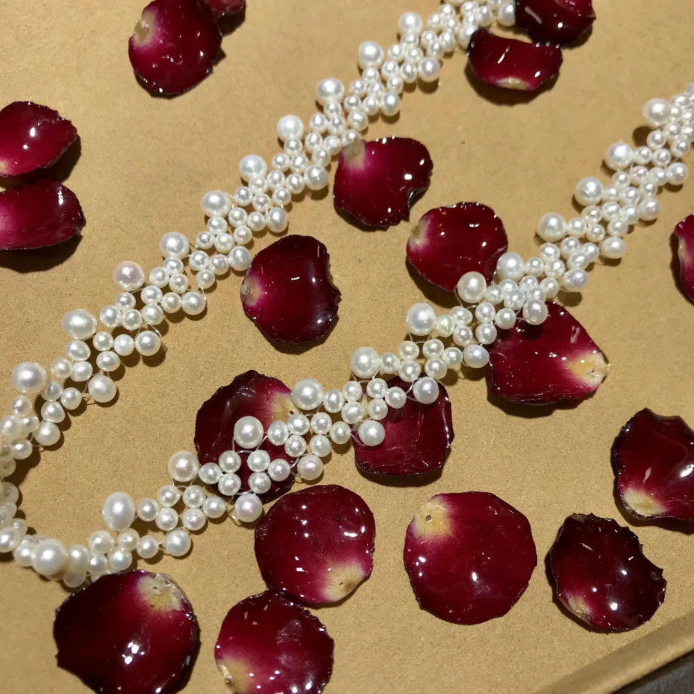 ANI ручной работы для женщин колье натуральный пресноводный белый жемчуг цепочки и ожерелья тонкой обручение Jewelry collier perle модные дизайн colares