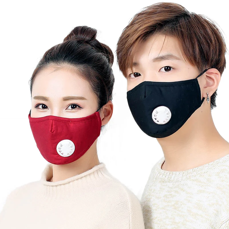 

Sale Cotton PM2.5 Anti Haze Mask Breath Valve Anti-dust Mouth Activated Carbon Filter Respirator Mouth-muffle Face Mask