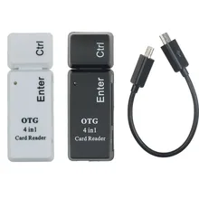 Горячая распродажа! OTG 4 в 1 USB считыватель смарт-карт USB2.0 микро USB для смартфона, компьютера, легко носить очень приятно
