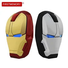 Беспроводная Бесшумная мышь, портативная компьютерная мышь Железный человек, оптическая USB 3D мышь, 2400 dpi для Xiaomi, ноутбука, ПК, ноутбука, Macbook, детей