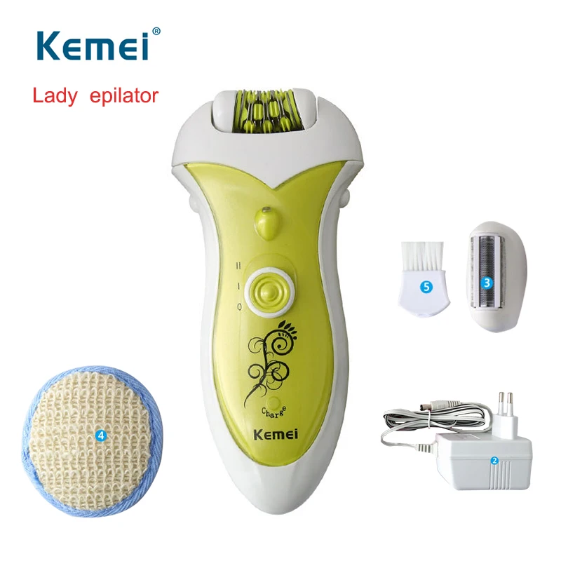 Kemei 2 в 1 Эпиляторы Перезаряжаемые электрическая бритва волос леди Эпиляторы удаления волос для Для женщин Бикини подмышек ЕС Plug