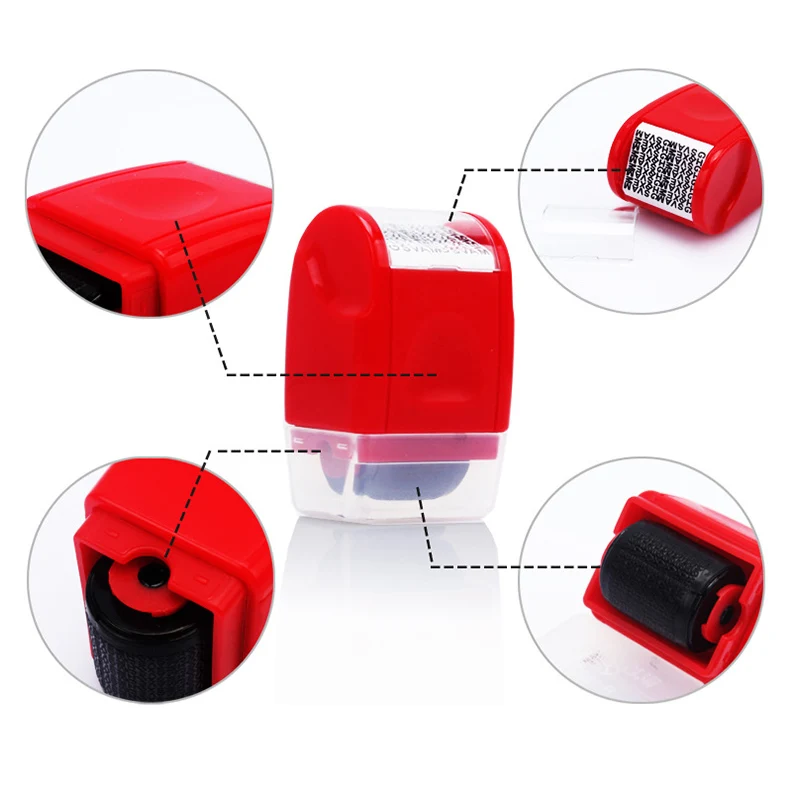 

2 Sizes Creative Data Protection Roller Stamp Information Coverage Data Protection Roller Identity Privacy Protector Stamp