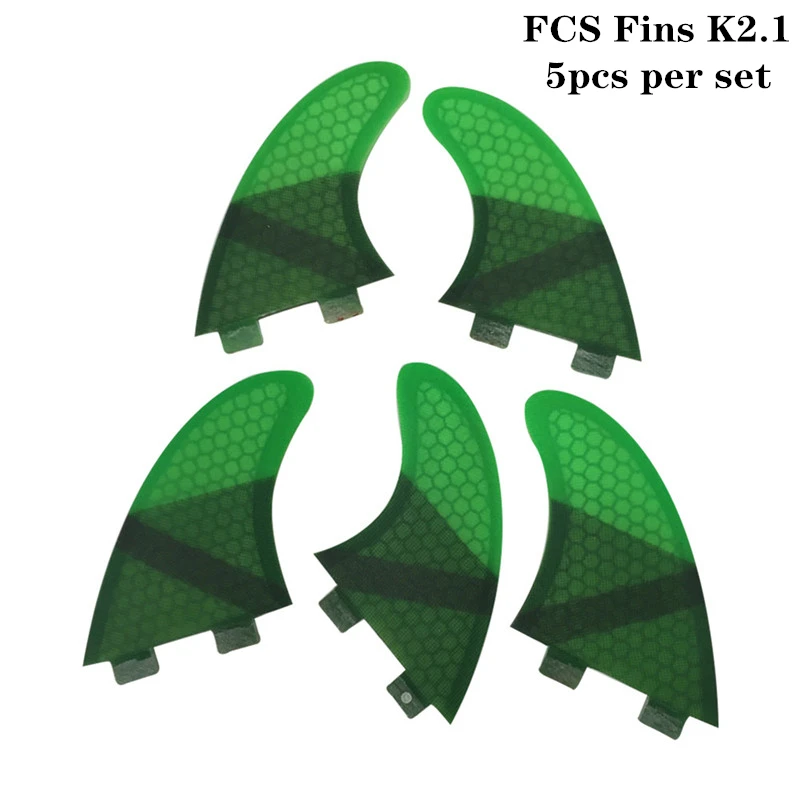 Плавники для серфинга FCS K2.1 плавники Стекловолоконные сотовые 5 в наборе ребра