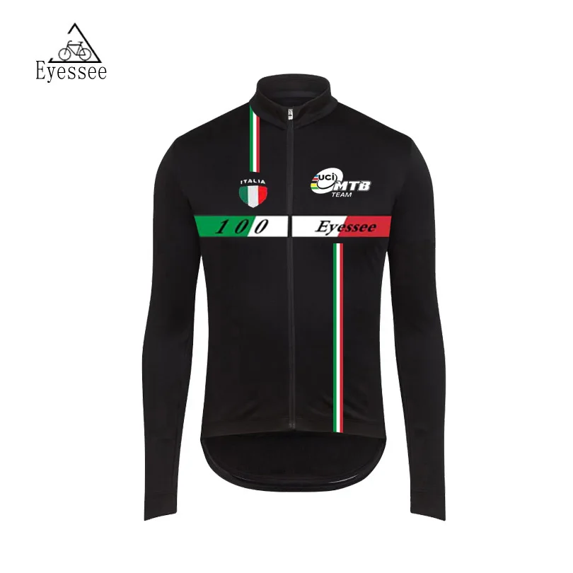 2 colors! Italy cycling jersey 2018 uci autumn Eyessee Men Long Sleeve
