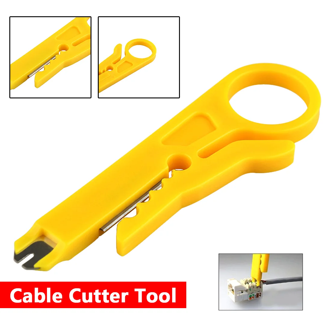 

1Pc Mini Rotary Punch Down Network UTP Cable Cutter Punch Down Wire Tool Strippers STP Cable Cutter Telephone Wire Stripper