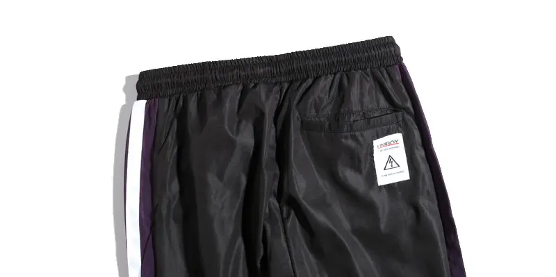 Side Stripe Patchwork Harem Pants 8