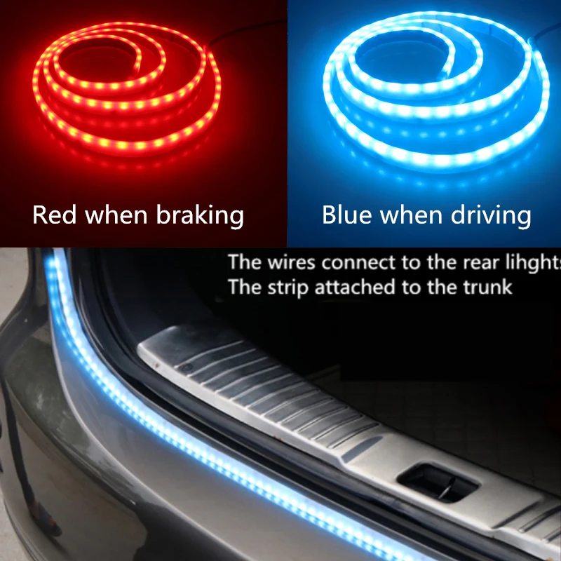 Newest Car Tuning Turn Signal Light Strip Led Trunk Tailgate Newest Car Tuning Turn Signal Light Strip Led Trunk Tailgate Dual Color Flowing Rear Lamp 12v 121cm