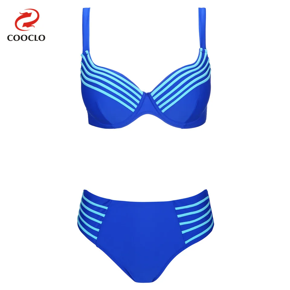 Günstige COOCLO Plus Größe Bikini Push up Bademode Explosion Modelle Biquinis Vintage Frauen Bikinis Eingestellt Badeanzug Badeanzüge Strand Tragen