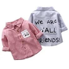 Детская одежда милая детская хлопковая Рубашка летняя полосатая Тонкая Повседневная рубашка с мультяшным автомобилем для мальчиков Одежда для джентльмена