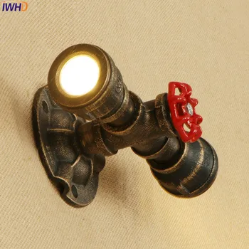 

IWHD Creative Nordic Wall Lamp Adjustable Edison LED Wandlamp Iron Water Pipe Bathroom Light Applique Murale Luminaire