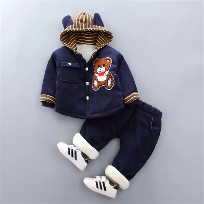 

2019 New Winter Baby Boy Girl Clothes Set Fashion Cartoon Hooded Tops+Pants Outfits Kids Christmas Clothes For Boys Clothing Set