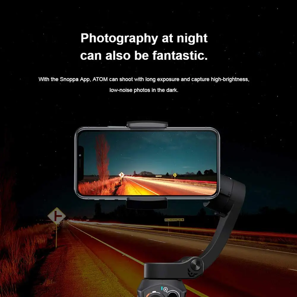  Snoppa Atom Foldable Pocket-Sized 3-Axis Handheld Gimbal Stabilizer for iPhone Samsung XiaoMi Huawe