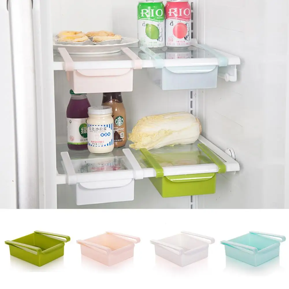 

Multi-purpose Slide Kitchen Fridge Freezer Space Saver Organizer Storage Rack Kitchen Storage Holders Bathroom Shelf Sp