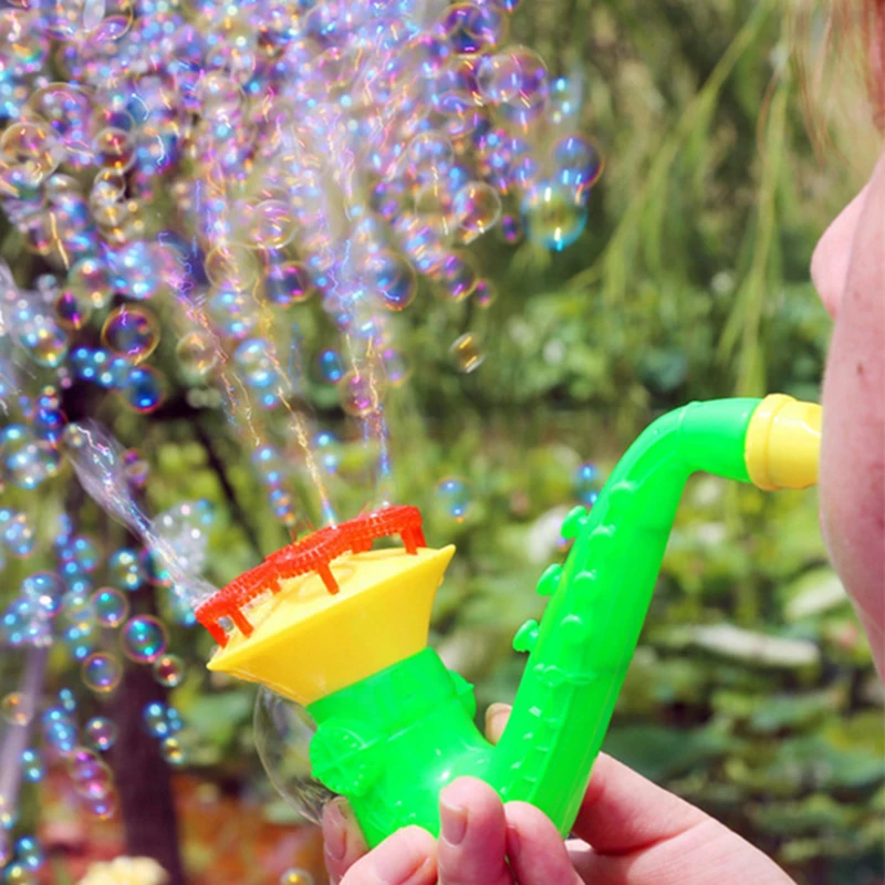 

High Qualitity Water Blowing Toys Bubble Gun Soap Bubble Blower Outdoor Kids Child Toys New Creative polyporous Wedding Machine
