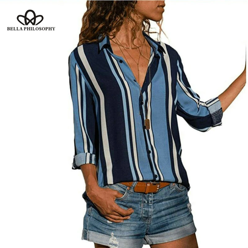

Bella Philosophy Female Blusas Spring Autumn Blouse Office Lady Slim fit Shirts Women Blouses Leisure Long Sleeve Tops Shirt