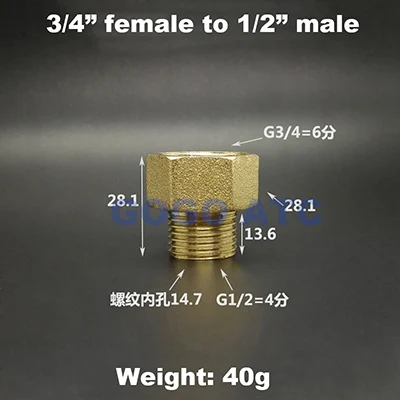 5 шт. в партии латунные медные водопроводные металлические фитинги 1/2 3/4 1 дюйм G резьба соединение Мужской и Женский Разъем водные соединения
