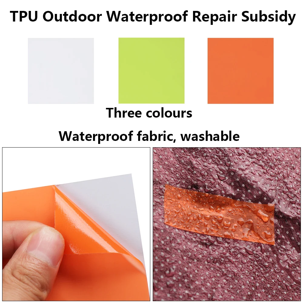 

1 PC TPU Waterproof Transparent Self Adhesive Nylon Sticker Cloth Patches Jacket Repair Tape Outdoor Tent Patch Accessories