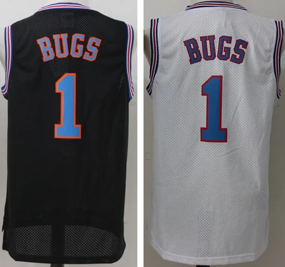 

SYNSLOVEN Men Basketball Jersey top Uniforms movie edition retro classic Space Jam no.1 Bugs vest mesh Breathable plus size