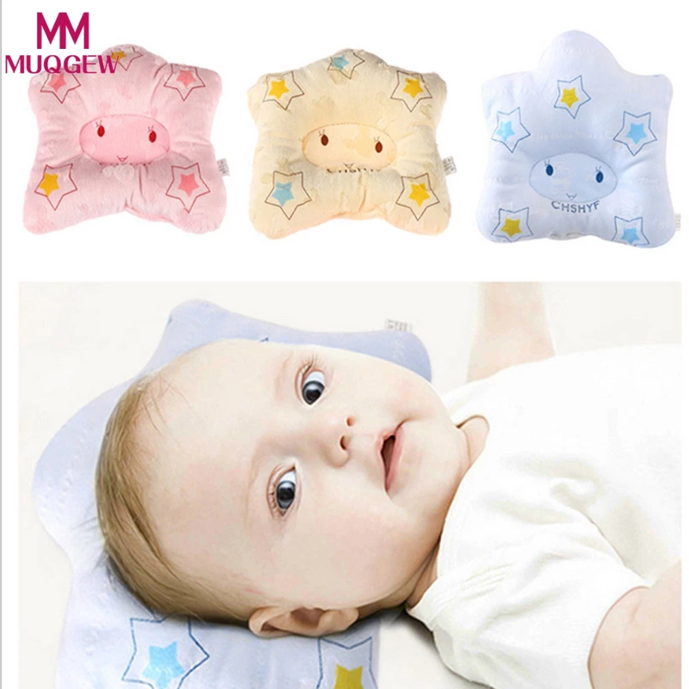 

2018 New baby pillow infant shape toddler sleep positioner anti roll cushion flat head pillow protection of newborn almohadas