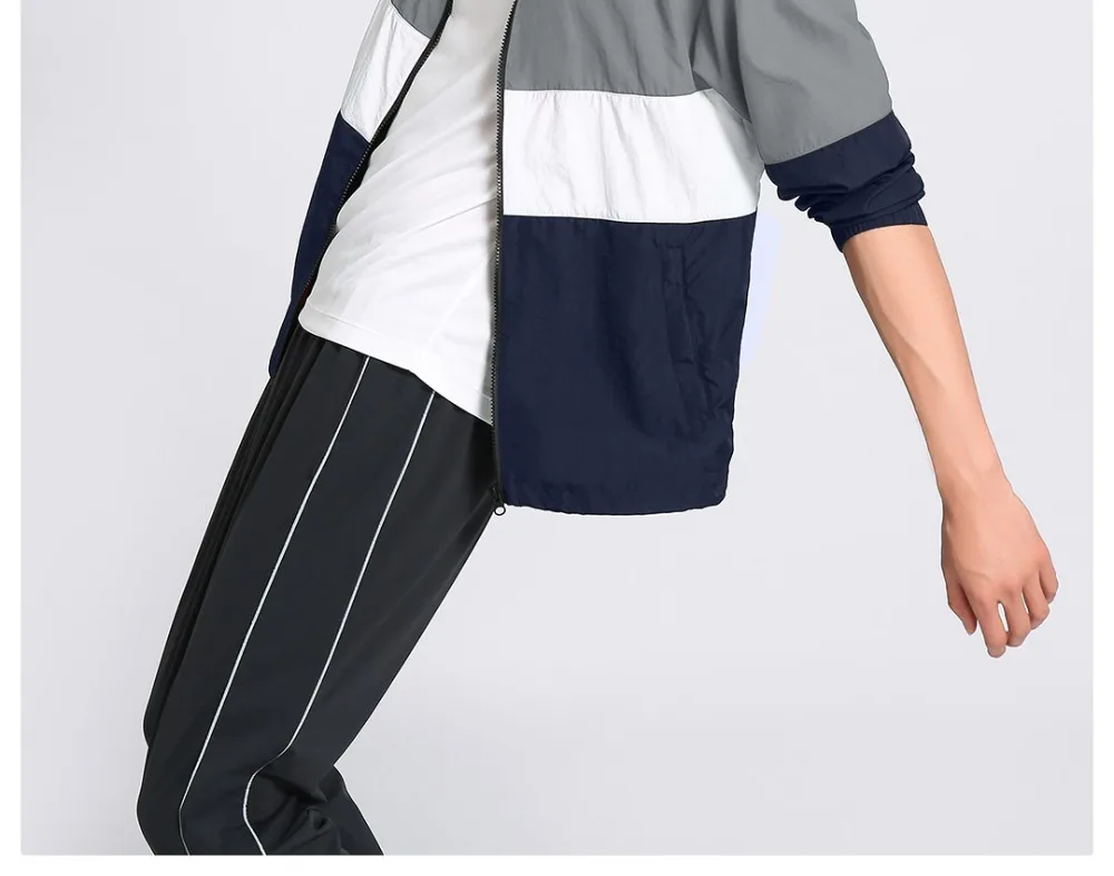 Xiaomi Uleemark Мужская трендовая цветная спортивная куртка с защитой от брызг Светоотражающая дышащая наружная Толстовка с принтом