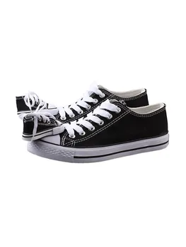 

Shoes women 2019 new spring fashion hot flat shoes round head shallow mouth with color matching canvas shoes