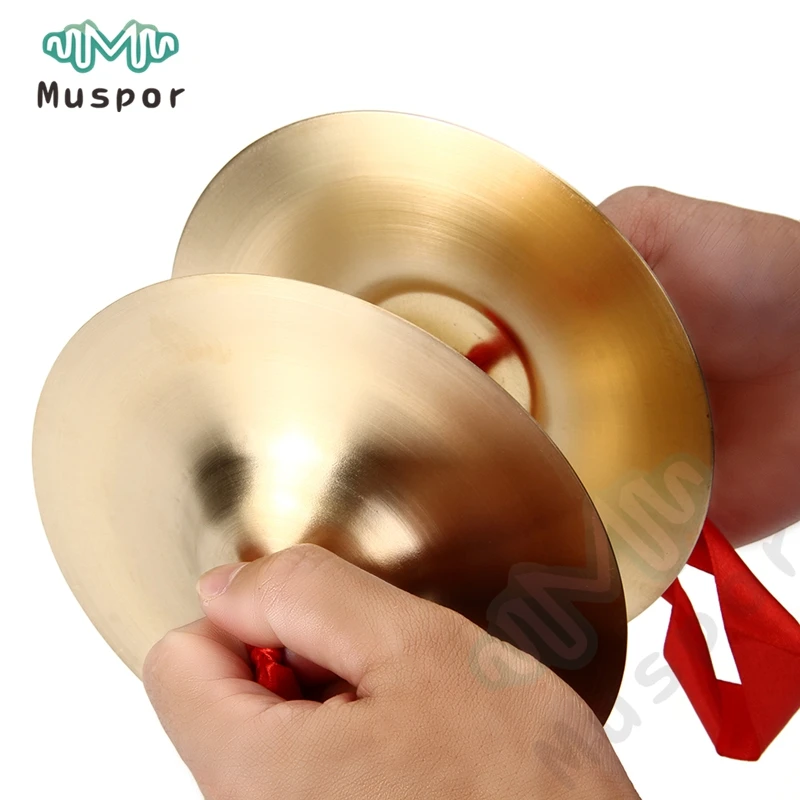 

2 Pcs Copper Cymbal Hand Percussion Orff instruments Gift Toys for Child Kids Preschool Early Educational