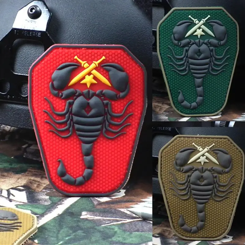 

SCORPION UNIT 3D PVC US ARMY USA MILITARY TACTICAL FOREST MORALE PATCH