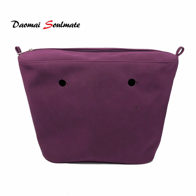 Class Mini Purple cashemere PU leahter inserts interior for obag silicon bag handbag accessories  Inner Lining Insert for O Bag