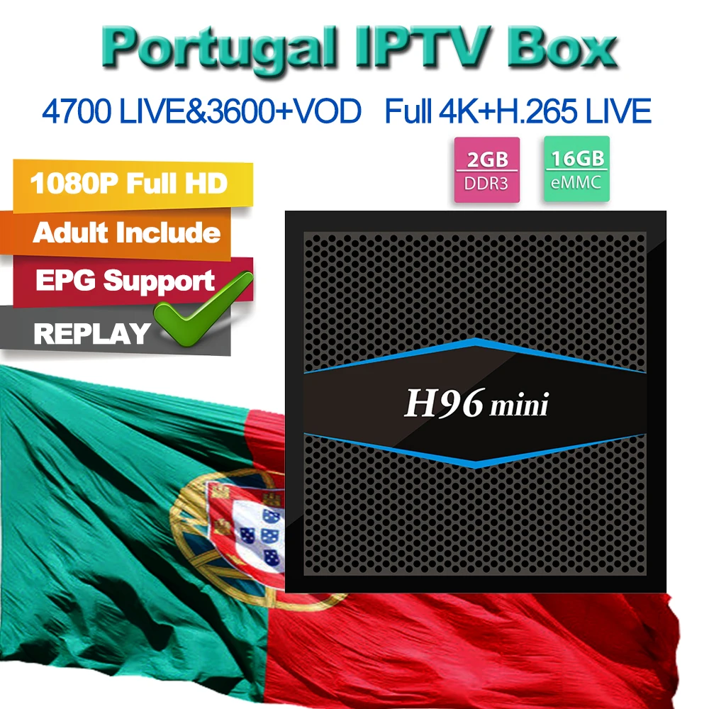 

H96 Mini Italy IPTV M3U Subscription Android TV box 4800+ Channels Mediaset Premium Support Android Smart TV Mag250 PC Enigma2