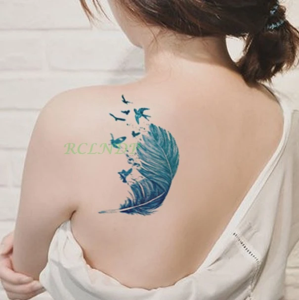 

Waterproof Temporary Tattoo Sticker feathers bird squirrel lotus carp cats dreamcatcher sticker flash tatoo fake tattoo 7