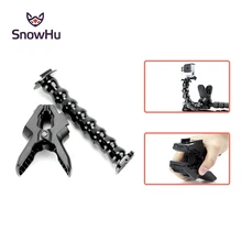 Go Pro Accessories Jaws Flex Clamp Mount and Adjustable Neck For GoPro Hero 4 3+ 3 2 1 sj4000 Xiaomi yi action Camera GP152 justone 3d printing 1 4 wristband mount for camera gopro hero 4 2 3 3 sj4000 black