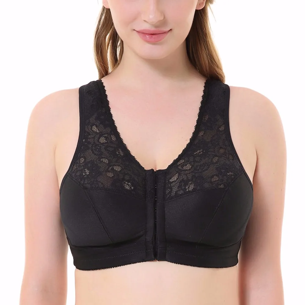 BAICLOTHING, Прямая поставка, женский, полный охват, беспроводной, не мягкий, спереди, застежка-минимайзер, бюстгальтер, нижнее белье, 34, 36, 38, 40, 42, C, D, DD, DDD/E