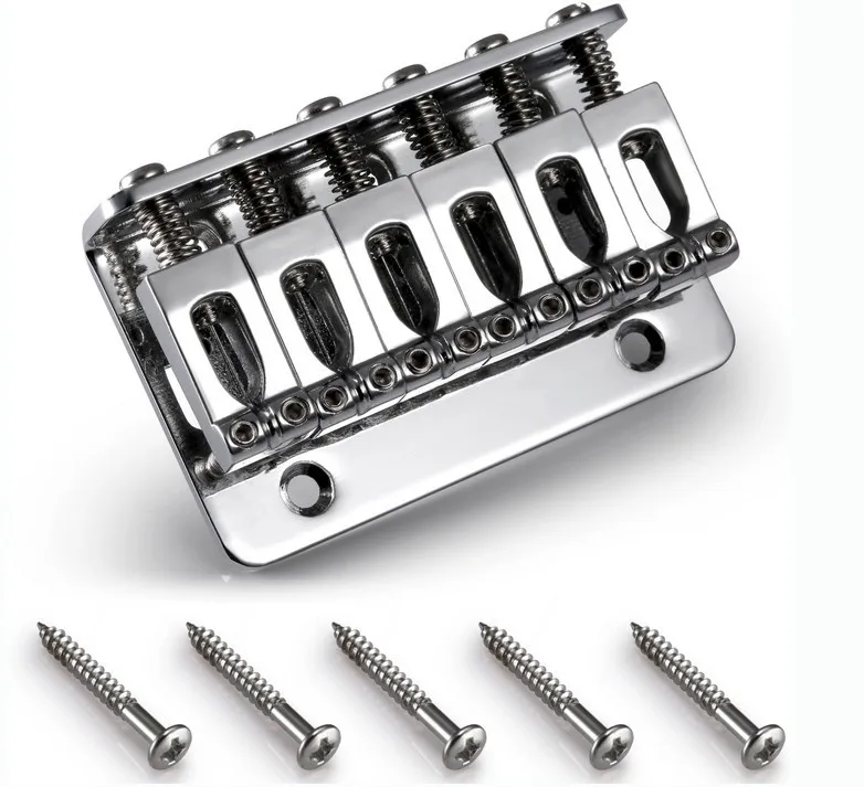 

Electric guitar, electric guitar accessories fixed bridge bridge fixed string 65mm - chrome plate
