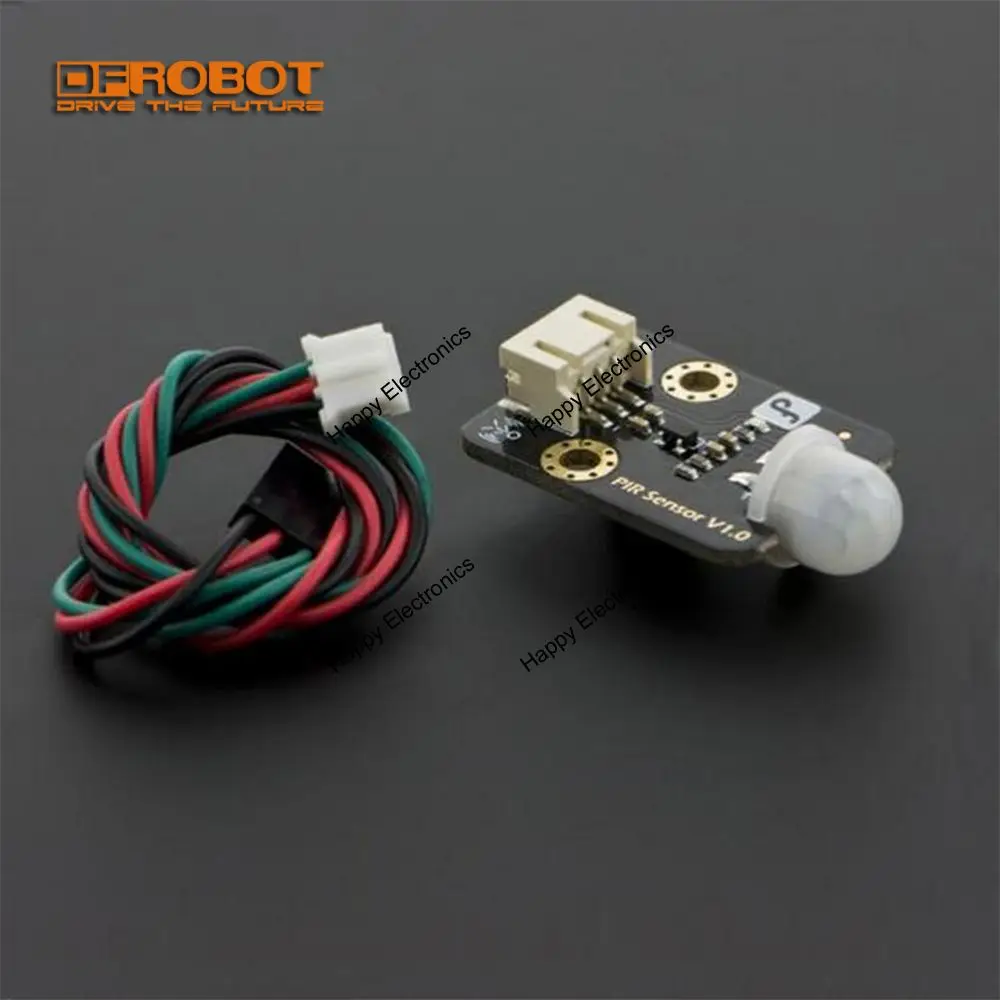 

DFRobot PIR/Human pyroelectric infrared motion sensor, 3.3 ~ 5V/15uA 7m with Digital cable for Arduino UNO/Due Rassperry Pi B/B+