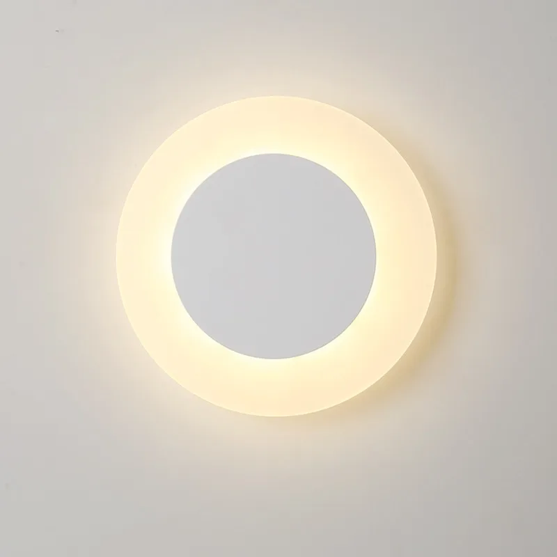 

LED round acrylic wall lamp warm lighting lamps and lanterns corridors aisle bedside disc ring decorative wall lamp