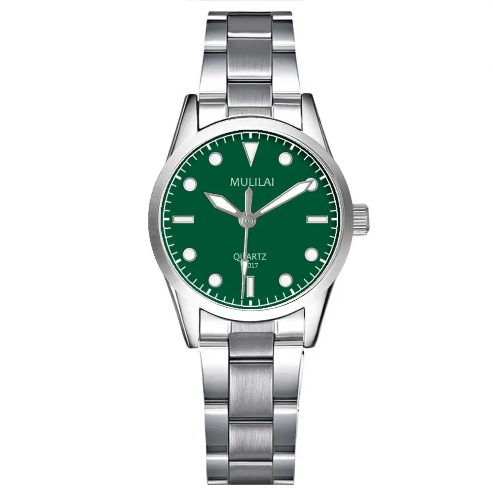 

NEW Woman Watch TOP Brand Luxury Stainless Steel Ladies Watch Luminous Quartz Women Watches green Lady Waterproof Wristwatch