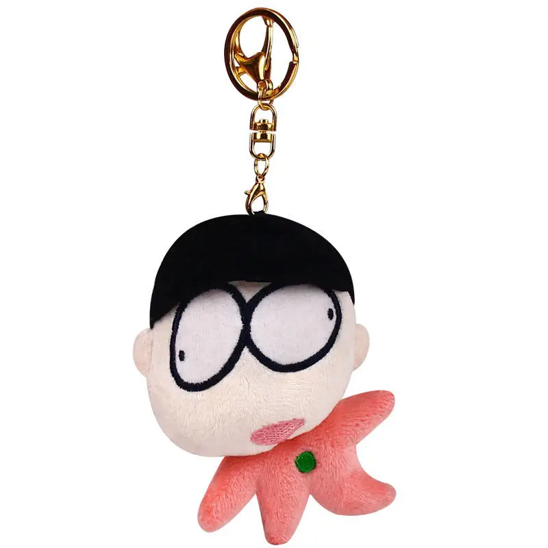 

12cm Mr. Osomatsu-san Osomatsu Plush Keychain Stuffed Cotton Plush Toy Clip Chain Keychain Doll Cute Pendant Keyring Fans Gift