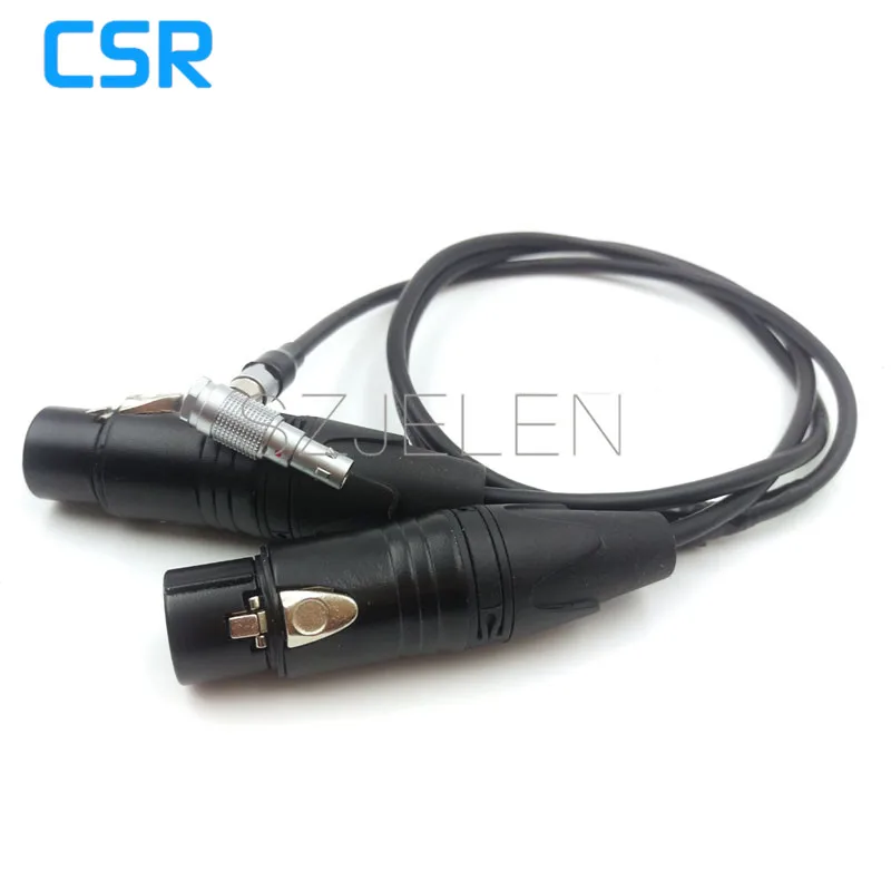 

Two 3-pin XLR Female to 5-pin Audio Input Cable for Alexa Mini
