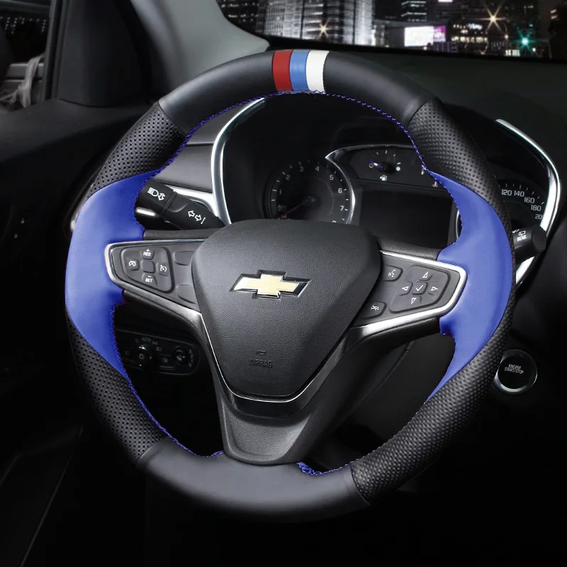 cowhide genuine leather hand sewing sports custom car steering wheel