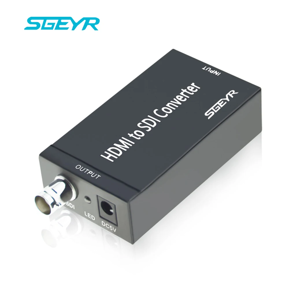 

SGEYR HDMI to SDI Converter,HDMI2SDI Video Audio Adaptor HDMI to BNC,Support 1080P 3G-SDI/HD-SDI/SD SDI for Camera Home Theater