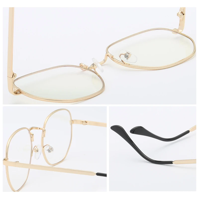 Iboode, полигональные очки для чтения, для женщин и мужчин, металлические, нестандартные, для дальнозоркости, очки для дальнозоркости, полная оправа, прозрачные линзы, очки