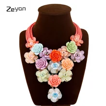 

Zeyan big necklace women pendants jewelry flower choker necklaces pendants jewelry for lady fashion party collares mujer XL111
